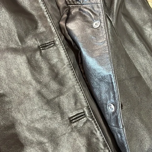 ALFANI Petite Leather Coat - Picture 6 of 8